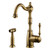 HamatUSA  NOSP-4000 AB Traditional Brass Single Lever Faucet with Side Spray in Antique Brass