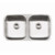 HamatUSA CADA-3218DU-5-1 ADA Undermount 50/50 Double Bowl Stainless Steel Sink - 31 1/4 X 17 3/4 inches