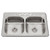 HamatUSA  TADA-3322DT-5-4-1 ADA Topmount Stainless Steel 4-hole Sink - 33 x 22 inches