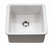 HamatUSA Undermount Fireclay Bar Sink, White - 19 1/8 x 18 3/8 inches - CHE-1717BU-WH