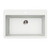 HamatUSA  SIO-3017ST-WH Granite Topmount Large Single Bowl Kitchen Sink, White