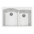 HamatUSA Topmount Double Bowl Granite Kitchen Sink, White - 33 x 22 inches - SIO-3322DATR-WH