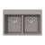 HamatUSA Topmount 50/50 Double Bowl Kitchen Sink, Taupe - 33 x 22 inches - SIO-3322DT-TA