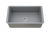 HamatUSA  CHE-3219SU-MG Undermount Fireclay Single Bowl Kitchen Sink, Matte Grey