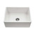 HamatUSA  CHE-2620SA-WH Apron-Front Fireclay Single Bowl Kitchen Sink, White