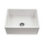 HamatUSA Apron-Front Fireclay Single Bowl Kitchen Sink, White - 26 inch - CHE-2620SA-WH