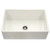 HamatUSA  CHE-3320SAW-BQ Apron-Front Fireclay Workstation Single Bowl Kitchen Sink, Biscuit