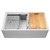 HamatUSA Apron-Front Fireclay Workstation Single Bowl Kitchen Sink, White - 33 x 20 inches - CHE-3320SAW-WH