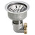 Elkay Stainless Steel Basket Strainer with Tailpiece and Elbow, 3-1/2" - LK35L