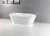 Kingston Brass Aqua Eden VTDE713224 71" Acrylic Double Ended Pedestal Bathtub with Drain, - Glossy White