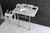 Kingston Brass LMS36MB6 Pemberton 36" Carrara Marble Console Sink with Brass Legs, Marble White/- Polished Nickel