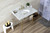 Kingston Brass LMS3622M87 Habsburg 36" Carrara Marble Console Sink with Brass Legs, Marble White/- Brushed Brass