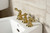 Kingston Brass KB327ACL American Classic Three-Handle Bidet Faucet, - Brushed Brass