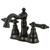 Kingston Brass  Fauceture FSC1600AKL Duchess 4 in. Centerset Bathroom Faucet with Brass Pop-Up, - Matte Black