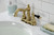 Kingston Brass Fauceture FSC1603AKL Duchess 4 in. Centerset Bathroom Faucet with Brass Pop-Up, - Brushed Brass