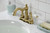 Kingston Brass Fauceture FSC1603APL American Patriot 4 in. Centerset Bathroom Faucet with Brass Pop-Up, - Brushed Brass