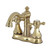 Kingston Brass FSC1603BX Metropolitan 4 in. Centerset Bathroom Faucet with Brass Pop-Up, - Brushed Brass