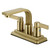 Kingston Brass KB8467NDL NuvoFusion 4 in. Centerset Bathroom Faucet with Push Pop-Up, - Brushed Brass