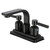 Kingston Brass KB8460DL Concord 4 in. Centerset Bathroom Faucet with Push Pop-Up, - Matte Black