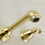 Kingston Brass Wilshire Two Handle Wall Mount Bathroom Faucet, Brushed Brass - KS7127WLL