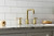 Kingston Brass KS1417CG Fuller Widespread Bathroom Faucet with Push Pop-Up, - Brushed Brass