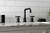 Kingston Brass KS1410RKX Webb Widespread Bathroom Faucet with Push Pop-Up, - Matte Black