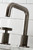 Kingston Brass KS141BSSRKX Webb Widespread Bathroom Faucet with Push Pop-Up, Black Stainless