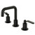 Kingston Brass KS1410KL Whitaker Widespread Bathroom Faucet with Push Pop-Up, - Matte Black