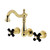 Kingston Brass KS1252PKX Duchess Two-Handle Wall Mount Bathroom Faucet, - Polished Brass