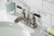 Kingston Brass FB5628CKL Kaiser 4 in. Centerset Bathroom Faucet with Pop-Up Drain, - Brushed Nickel