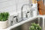 Kingston Brass FB751CKLSP Kaiser 8-Inch Centerset Kitchen Faucet with Sprayer, - Polished Chrome