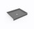 Swanstone 34 x 42 Alcove Shower Pan with Center Drain - Ash Gray - SF03442MD.203