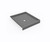 Swanstone 42 x 36 Alcove Shower Pan with Center Drain - Ash Gray - SF04236MD.203