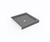 Swanstone SD03636MD.203 36 x 36 Corner Shower Pan with Center Drain - Ash Gray