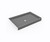 Swanstone 32 x 48 Alcove Shower Pan with Center Drain - Ash Gray - SF03248MD.203
