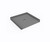 Swanstone 37 x 38 Alcove Shower Pan with Center Drain - Ash Gray - SF03738MD.203