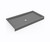 Swanstone SF03260MD.203 32 x 60  Alcove Shower Pan with Center Drain Ash Gray