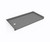 Swanstone 30 x 60 Alcove Shower Pan with Left Hand Drain Ash Gray - SB03060LM.203
