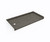 Swanstone SB03060LM.209 30 x 60  Alcove Shower Pan with Left Hand Drain Charcoal Gray