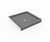 Swanstone 42 x 42 Alcove Shower Pan with Center Drain - Ash Gray - SF04242MD.203