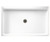 Swanstone 34 x 54 Veritek Alcove Shower Pan with Center Drain in White - FF03454MD.010