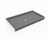 Swanstone 34 x 60 Alcove Shower Pan with Center Drain - Ash Gray - SF03460MD.203
