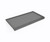 Swanstone 34" x 62" Performix Alcove Shower Base / Pan with Center Drain - Ash Gray - SB03462.203