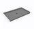 Swanstone 36 x 60 Alcove Shower Pan with Center Drain - Ash Gray - SF03660MD.203