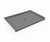 Swanstone 42 x 60 Alcove Shower Pan with Center Drain - Ash Gray - SF04260MD.203