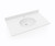 Swanstone Ellipse 22 x 37 Single Bowl Vanity Top in White - VT02237.010