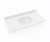 Swanstone Ellipse 22 x 43 Single Bowl Vanity Top in White - VT02243.010