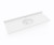 Swanstone Ellipse 22 x 61 Single Bowl Vanity Top in White - VC02261.010