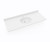 Swanstone Ellipse 22 x 55 Single Bowl Vanity Top in White - VC02255.010