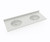 Swanstone Ellipse 22 x 61 Double Bowl Vanity Top in Birch - VT022612B.226